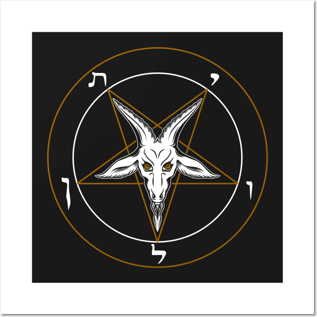 Sigil of Baphomet for dark background Wall Art by yulia-rb